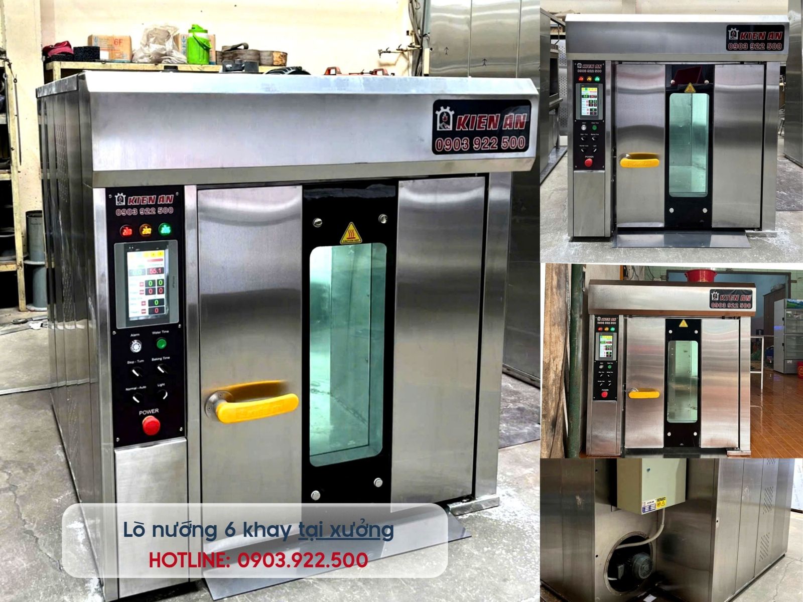 Lò nướng bánh mì xoay 6 khay